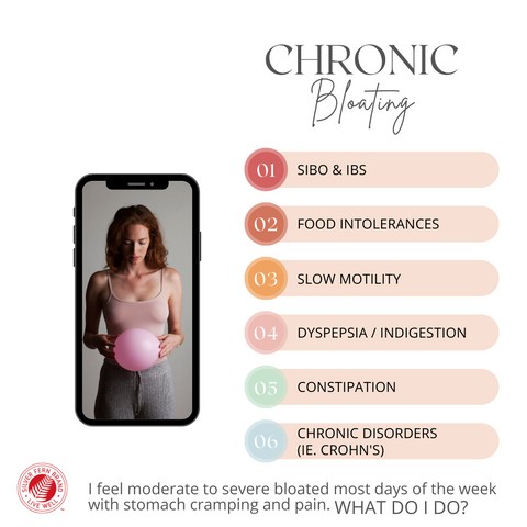 Bloating is miserable, we can help - gut health, constipation, probiotics, cleanse
