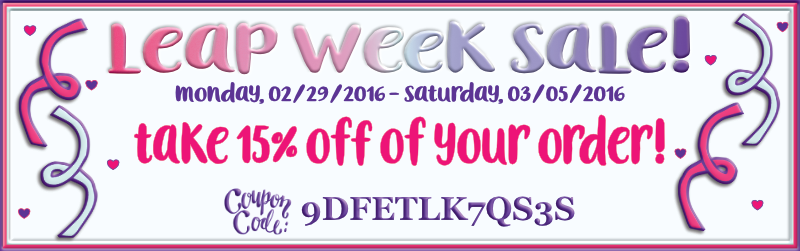 Leap Week Sale at OandHDesigns.com!