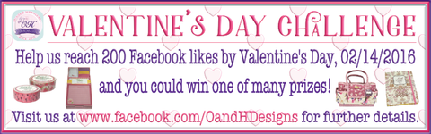 UPDATE:  Help us reach 200 Facebook likes by Valentine's Day, 02/14/2016 and you could win one of many prizes.  Please visit us at Facebook.com/oandhdesigns for more details.