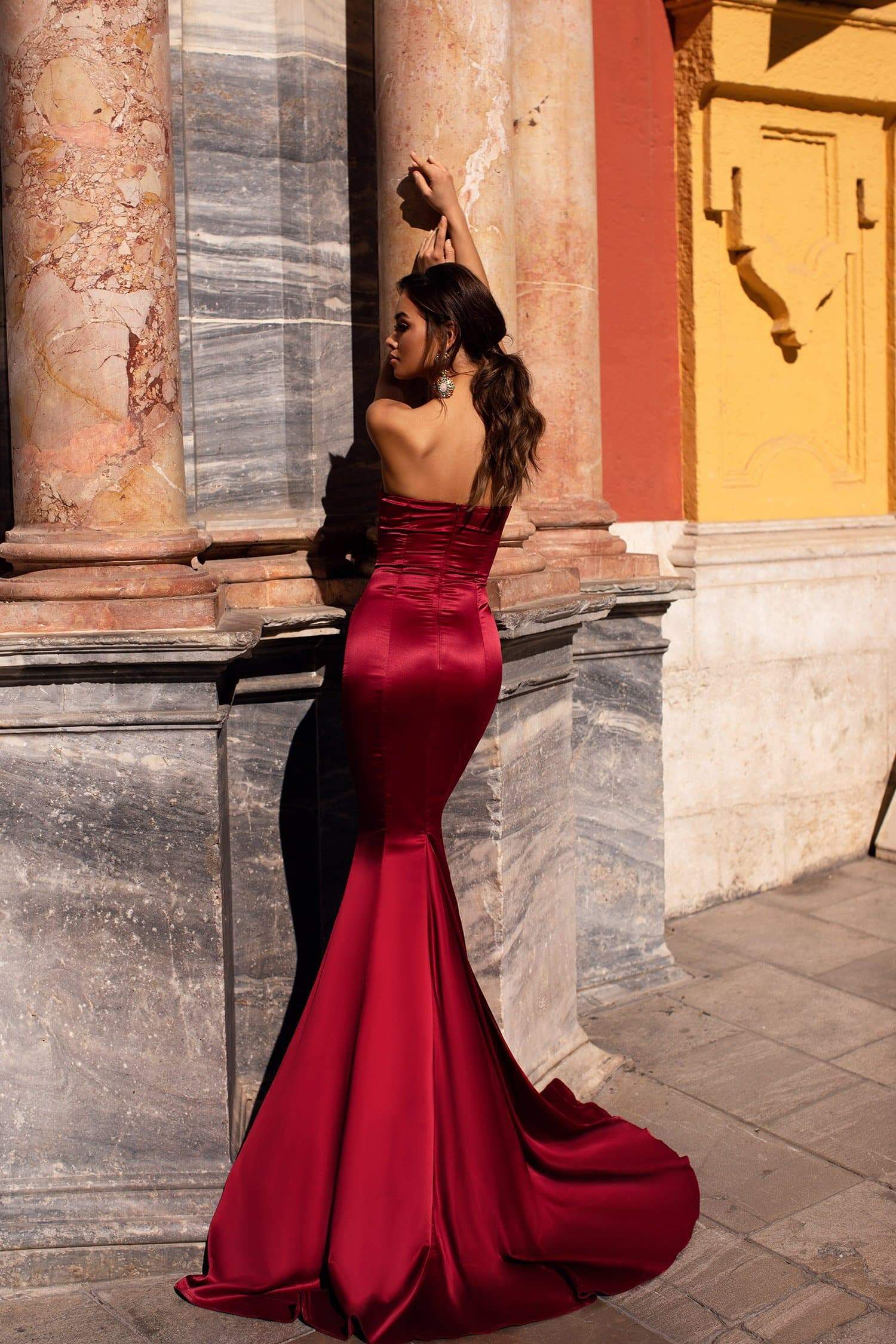 wine mermaid dress