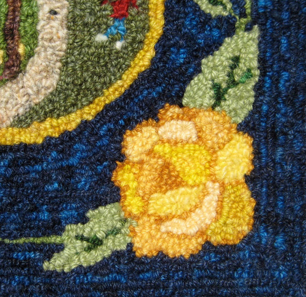 Detail of a rose. Eight shades of yellow were used.