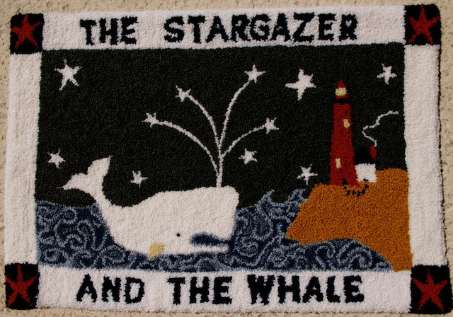 The Stargazer and the Whale. Designed and punched by Patsye Thompson, St. Augustine, Florida. 