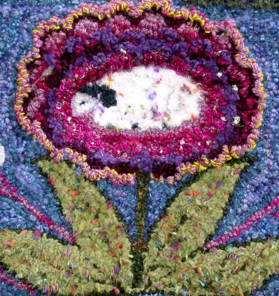 Detail from Sheep Flower Rug. 