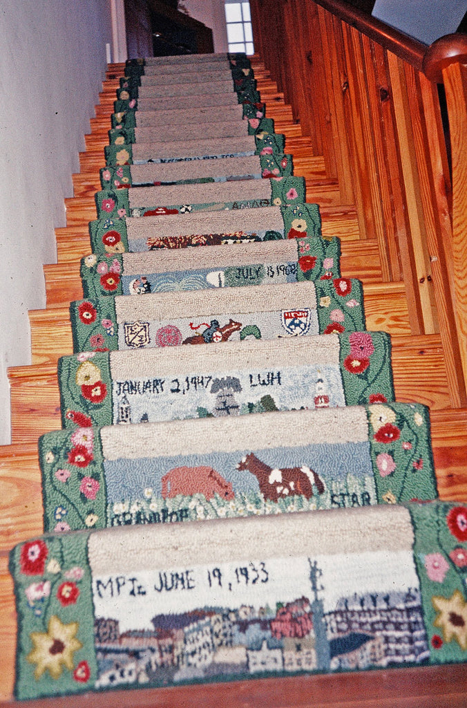Looking up at the Custom Stair Runner