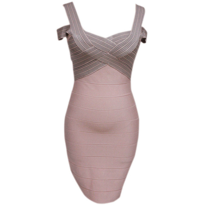Dark Pink Weave Top Sexy Bandage Dress LAVELIQ SALE - LAVELIQ - 2