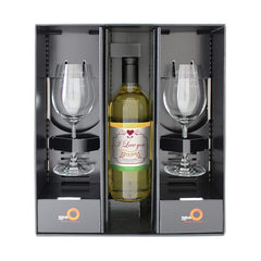 Personalised wine glasses and wine