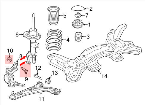 fiat 500 strut