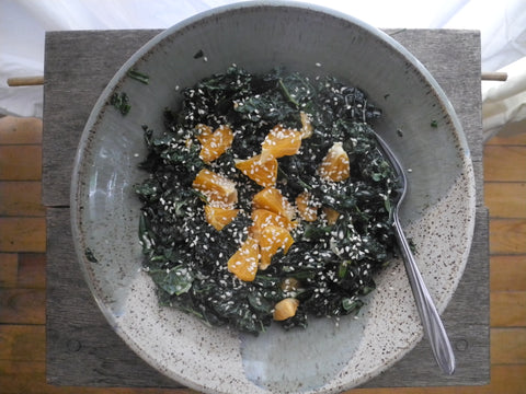 Kale salad with maple-buttermilk dressing