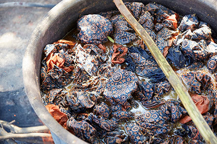 Ajrakh dying with natural dyes