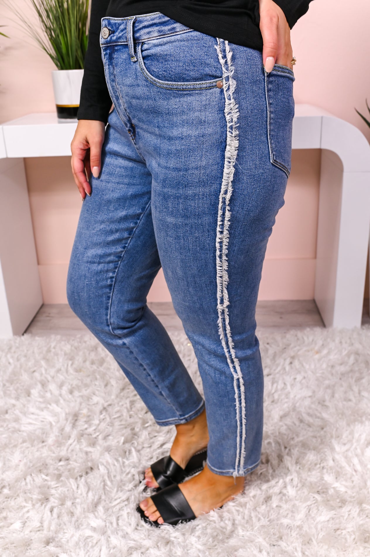 22ss FETICO HIGHRISE PVC DENIM JEANS | www.bartislaw.com