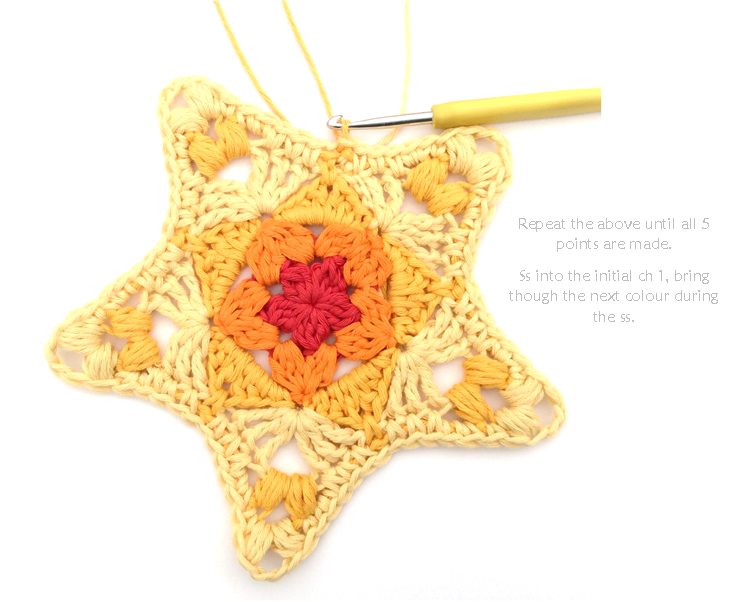 Starfish Applique Crochet Pattern, designed by Cotton Pod, made from DROPS Paris