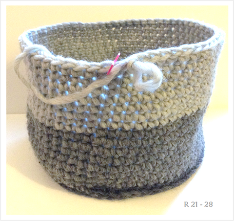 Felted Crochet Basket Pattern and Tutorial by Cotton Pod