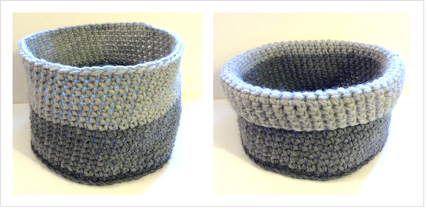 Felted Crochet Basket Pattern and Tutorial by Cotton Pod