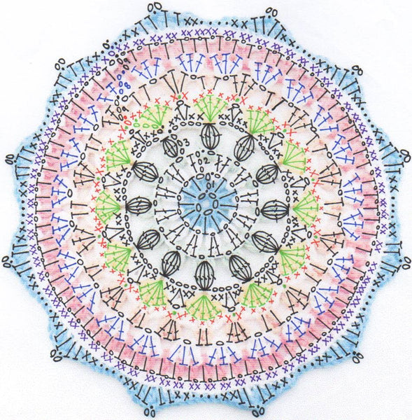 Naissance Mandala, crocheted by Cotton Pod. Made with DROPS Paris