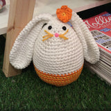 Megg the Easter Egg Bunny made from DROPS Paris by Cotton Pod