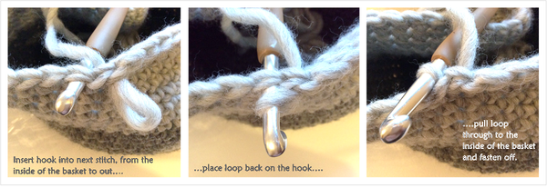Fasten off Crochet Neatly Cotton Pod