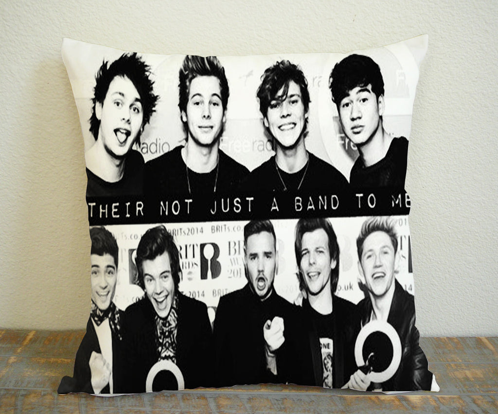 5 seconds of summer and one direction for Square Pillow Case 16x16 Two Sides, 18x18 Two Sides, 20x20 Two Sides