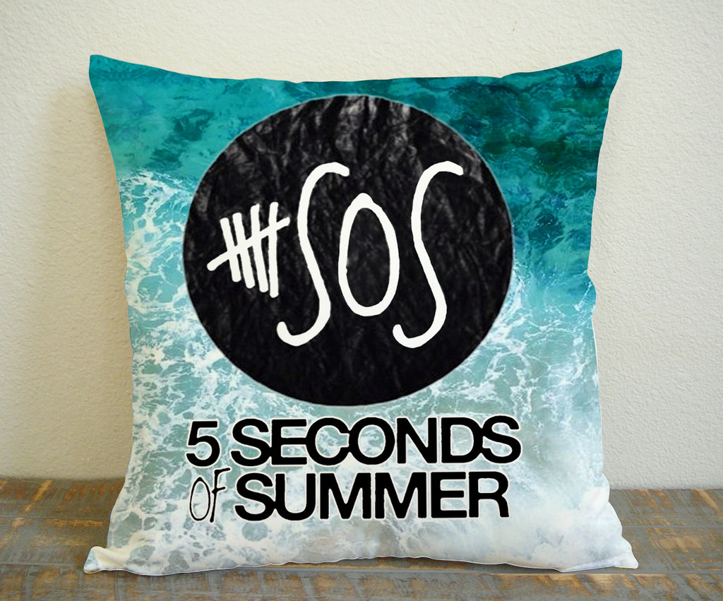 5SOS Sea Design for Square Pillow Case 16x16 Two Sides, 18x18 Two Sides, 20x20 Two Sides