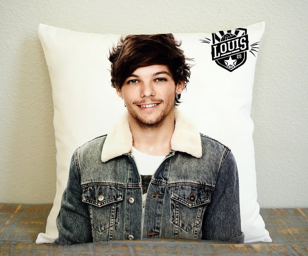 1 Direction Louis for Square Pillow Case 16x16 Two Sides, 18x18 Two Sides, 20x20 Two Sides