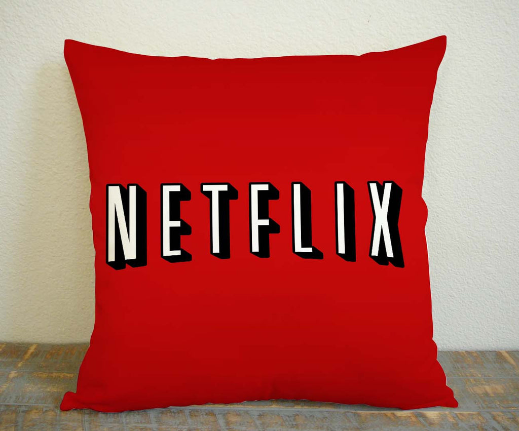Netflix TV Logo Pillow Case, Pillow Decoration, Pillow Cover, 16 x 16 Inch One Side, 16 x 16 Inch Two Side, 18 x 18 Inch One Side, 18 x 18 Inch Two Side, 20 x 20 Inch One Side, 20 x 20 Inch Two Side