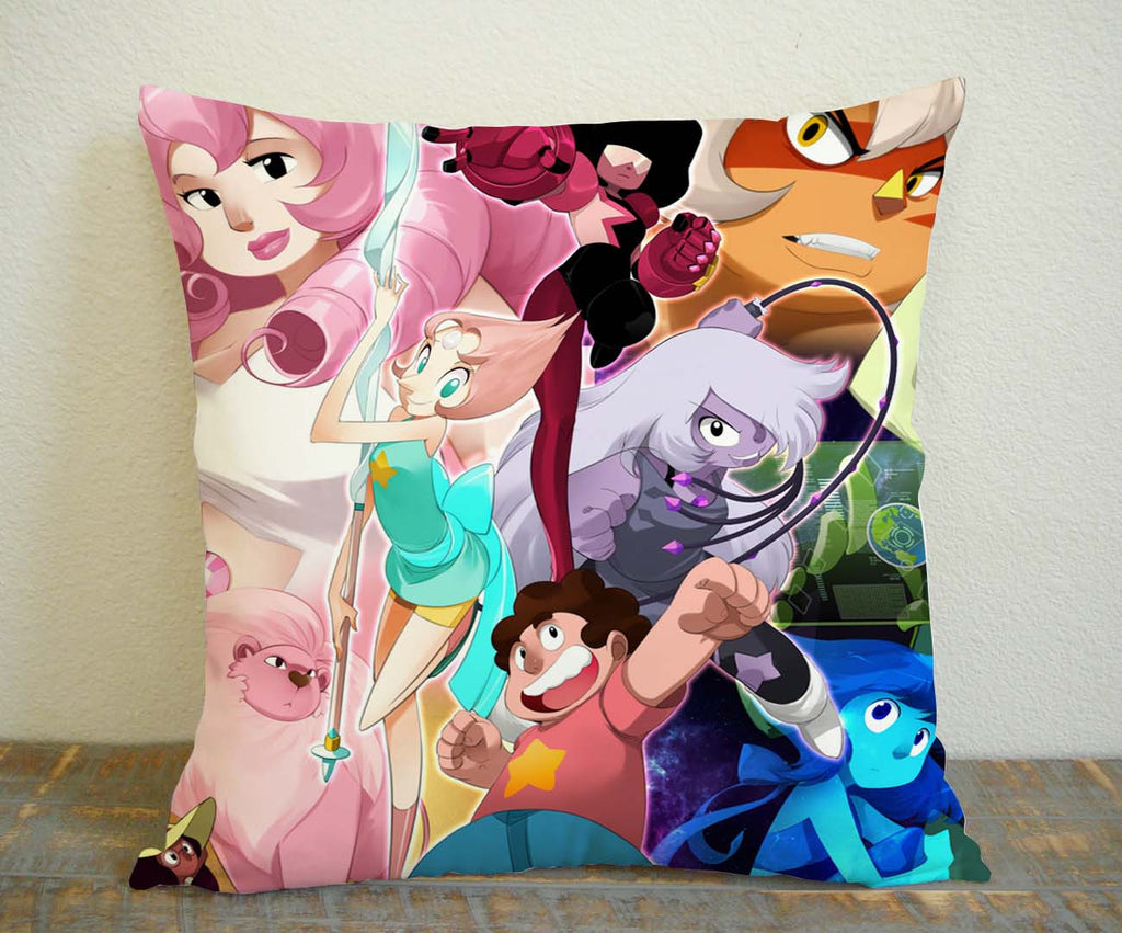 Steven Universe Collage Pillow Case, Pillow Decoration, Pillow Cover, 16 x 16 Inch One Side, 16 x 16 Inch Two Side, 18 x 18 Inch One Side, 18 x 18 Inch Two Side, 20 x 20 Inch One Side, 20 x 20 Inch Two Side