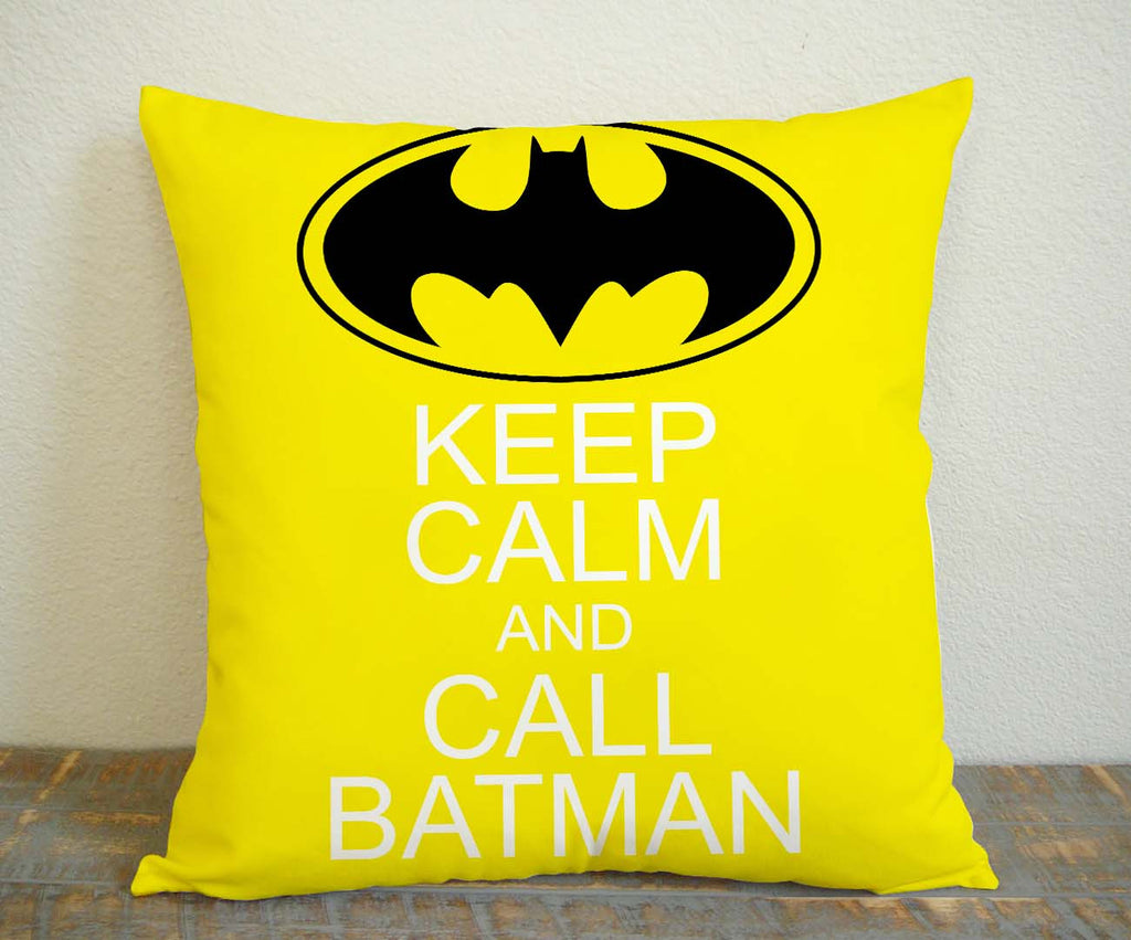 Call Batman Logo Pillow Case, Pillow Decoration, Pillow Cover, 16 x 16 Inch One Side, 16 x 16 Inch Two Side, 18 x 18 Inch One Side, 18 x 18 Inch Two Side, 20 x 20 Inch One Side, 20 x 20 Inch Two Side