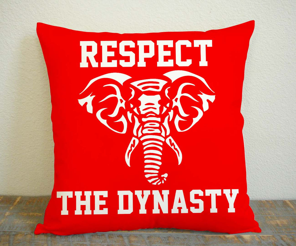 Respect The Dynasty Elephant Pillow Case, Pillow Decoration, Pillow Cover, 16 x 16 Inch One Side, 16 x 16 Inch Two Side, 18 x 18 Inch One Side, 18 x 18 Inch Two Side, 20 x 20 Inch One Side, 20 x 20 Inch Two Side