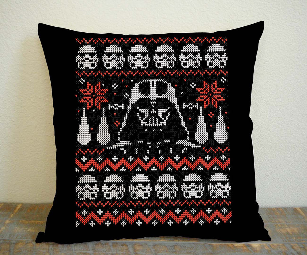 Dart Vader Christmas Pillow Case, Pillow Decoration, Pillow Cover, 16 x 16 Inch One Side, 16 x 16 Inch Two Side, 18 x 18 Inch One Side, 18 x 18 Inch Two Side, 20 x 20 Inch One Side, 20 x 20 Inch Two Side