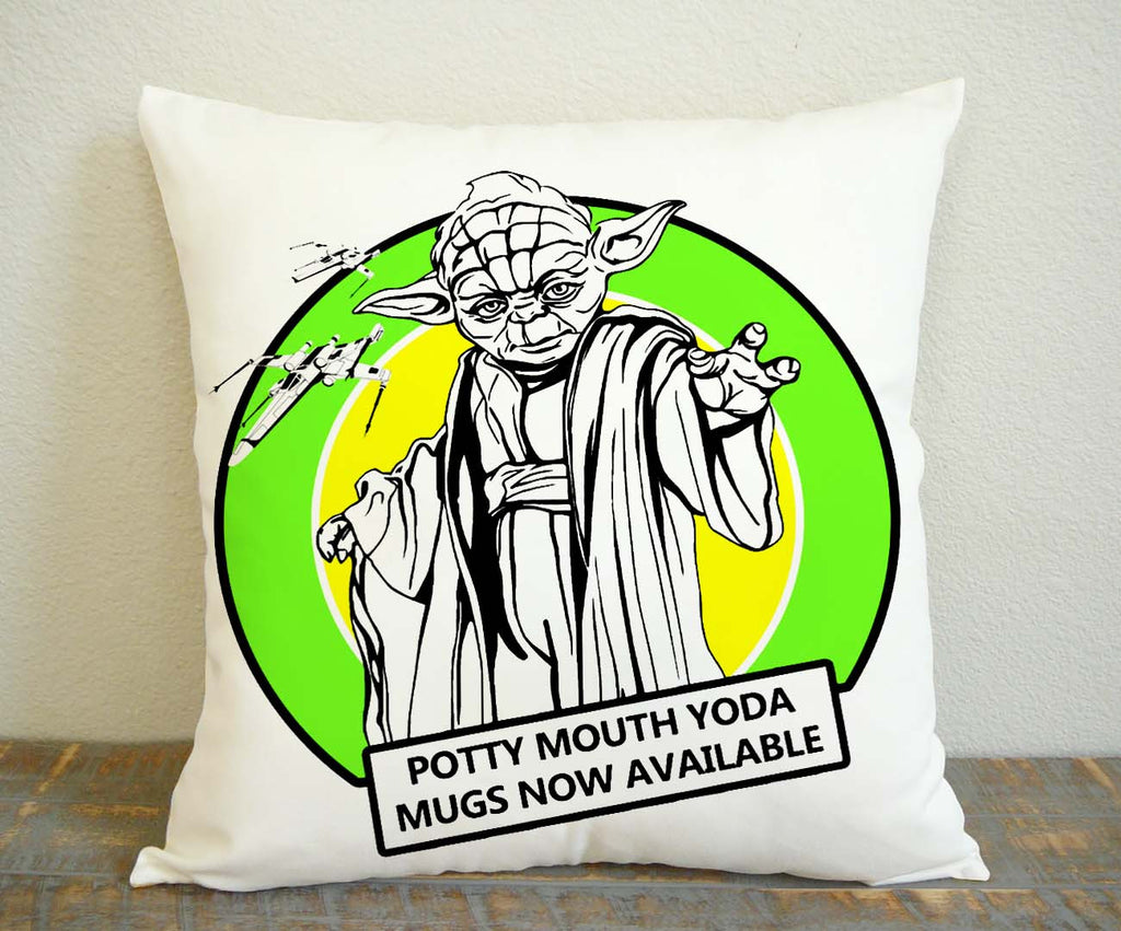 Yoda Star Wars Pillow Design Pillow Case, Pillow Decoration, Pillow Cover, 16 x 16 Inch One Side, 16 x 16 Inch Two Side, 18 x 18 Inch One Side, 18 x 18 Inch Two Side, 20 x 20 Inch One Side, 20 x 20 Inch Two Side