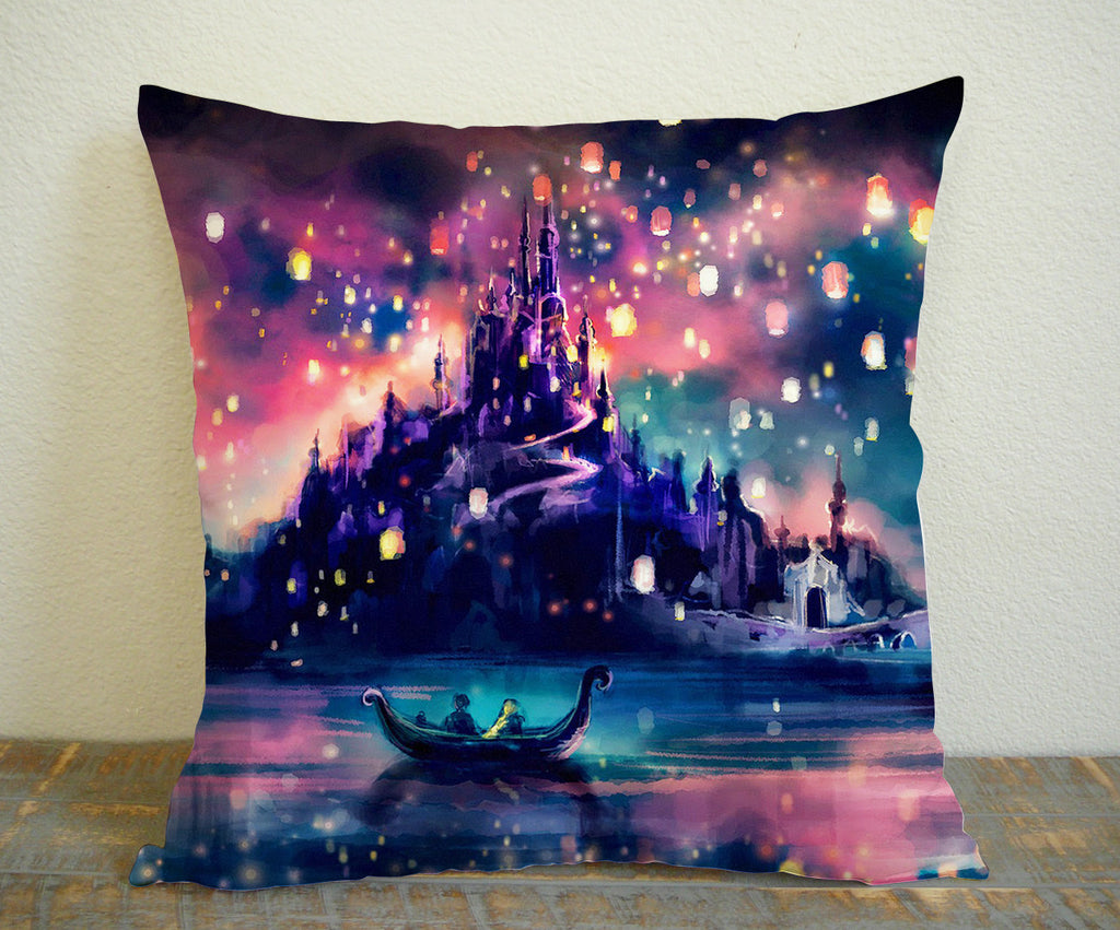 Tangled Disney The Lights for Square Pillow Case 16x16 Two Sides, 18x18 Two Sides, 20x20 Two Sides