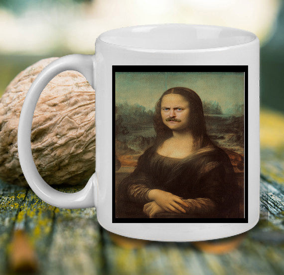 Ron Swanson Mona Lisa Mug