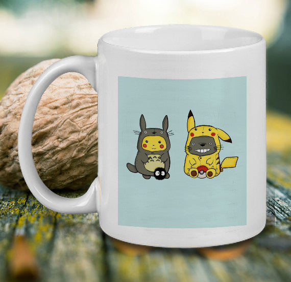 Pikachu and Totoro Mugs