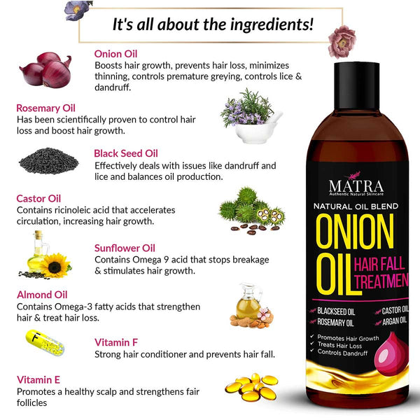 Onion Hair Growth Oil With Blackseed Oil Castor Oil Argan Oil Qtrove