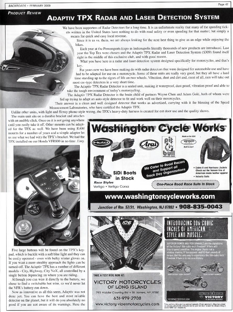Backroads Magazine February 2001 - page 1
