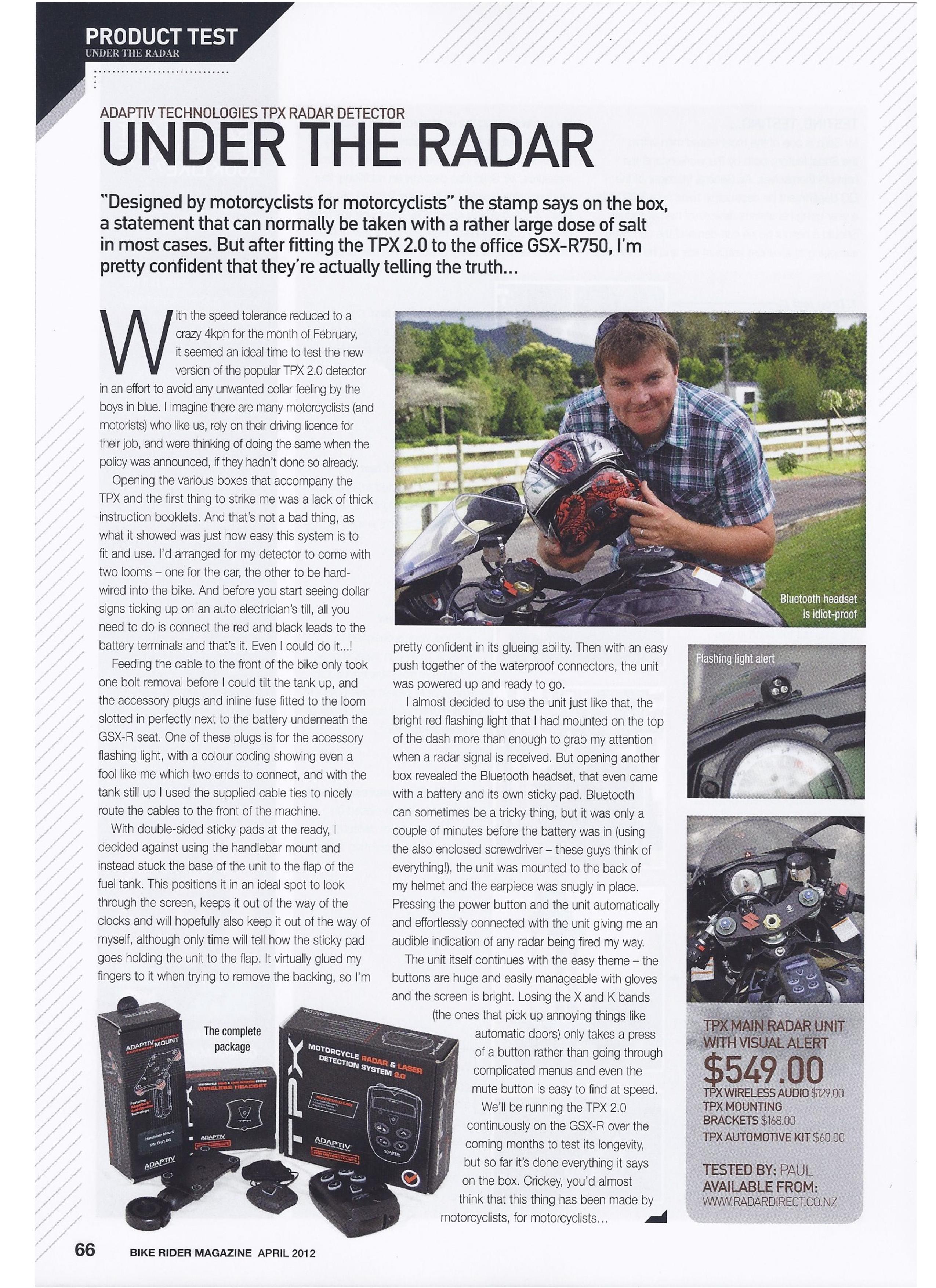 Bike Rider Magazine April 2012