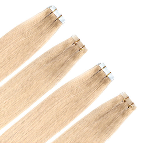 TAPE IN HAIR EXTENSIONS 100% REMY Hair Straight #613 Platinum Blonde