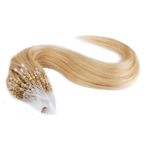 MICRO LOOP HAIR EXTENSIONS 100% REMY Hair Straight #24 Blonde