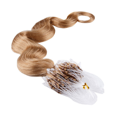 MICRO LOOP HAIR EXTENSIONS 100% REMY Hair Body Wave #27 Honey Blonde