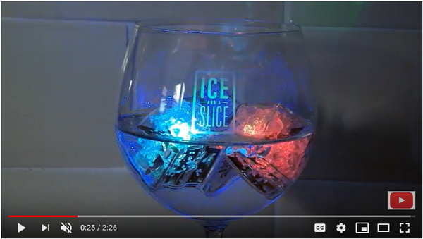 Ice and a Slice Balloon Glass with flashing ice cubes - YouTube snippet