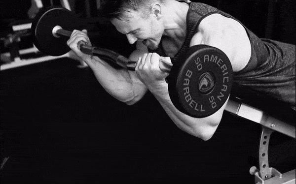 EZ-BAR PRONE INCLINE CURL