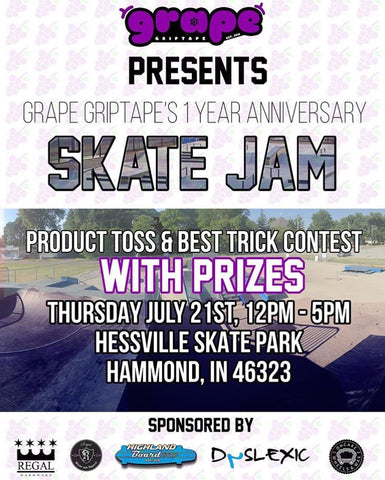 Grape Griptape's Skate Jam! July 21st 2016