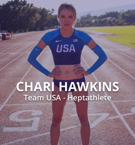 chari hawkins, chari hawkins olympics, chari hawkins heptathlon, chari hawkins pentathlon, chari hawkins track model, brazyn elite, brand ambassadors, athlete ambassadors, brazyn life ambassadors, foam roller athletes, foam roller sponsorship