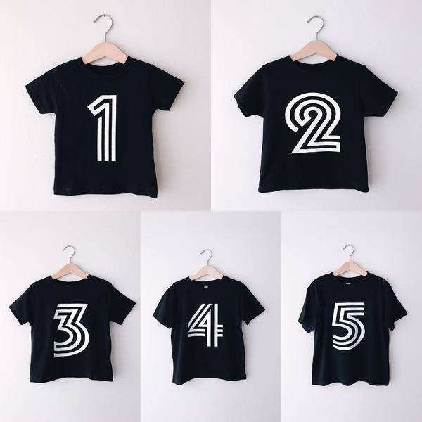 Birthday Bold Number T-Shirts – Little 