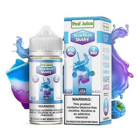 Pod Juice - Blue Razz Slushy 100ml Salt Based