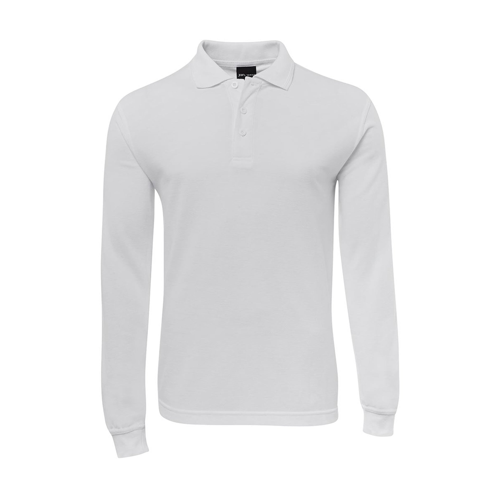 white polo long sleeve shirt