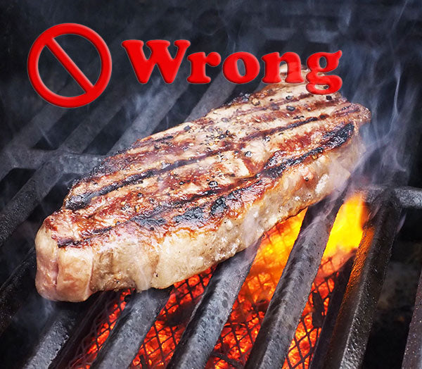 Wrong way to grill!