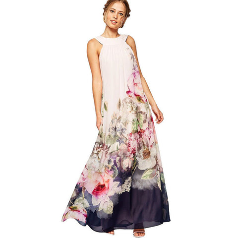 Women Casual Floral Long Dress - All In One Place With Us