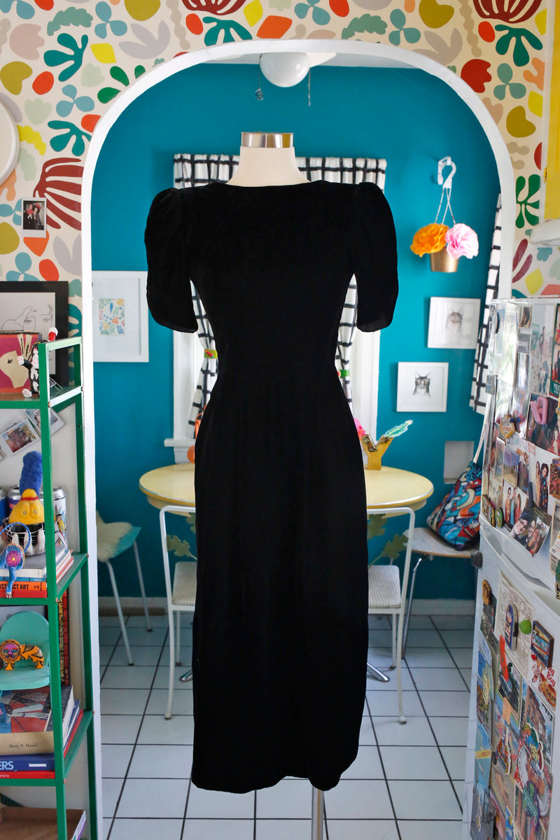 coast black velvet dress