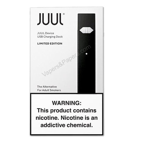 JUUL Pod Vape Device w/ Charger - Pod Vaporizer (Limited Edition - Onyx Black) - vapersandpapers.com