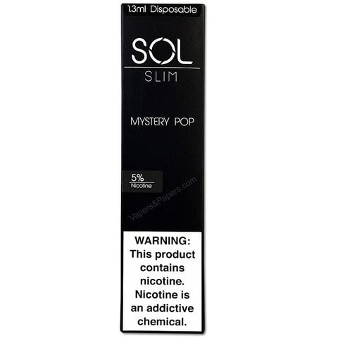 SOL Slim 1.3mL Disposable Pod Vape - 5% Salt Nicotine - Mystery Pop (1 Pack) - vapersandpapers.com